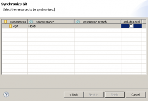 EGit new synchronization wizard - page 2